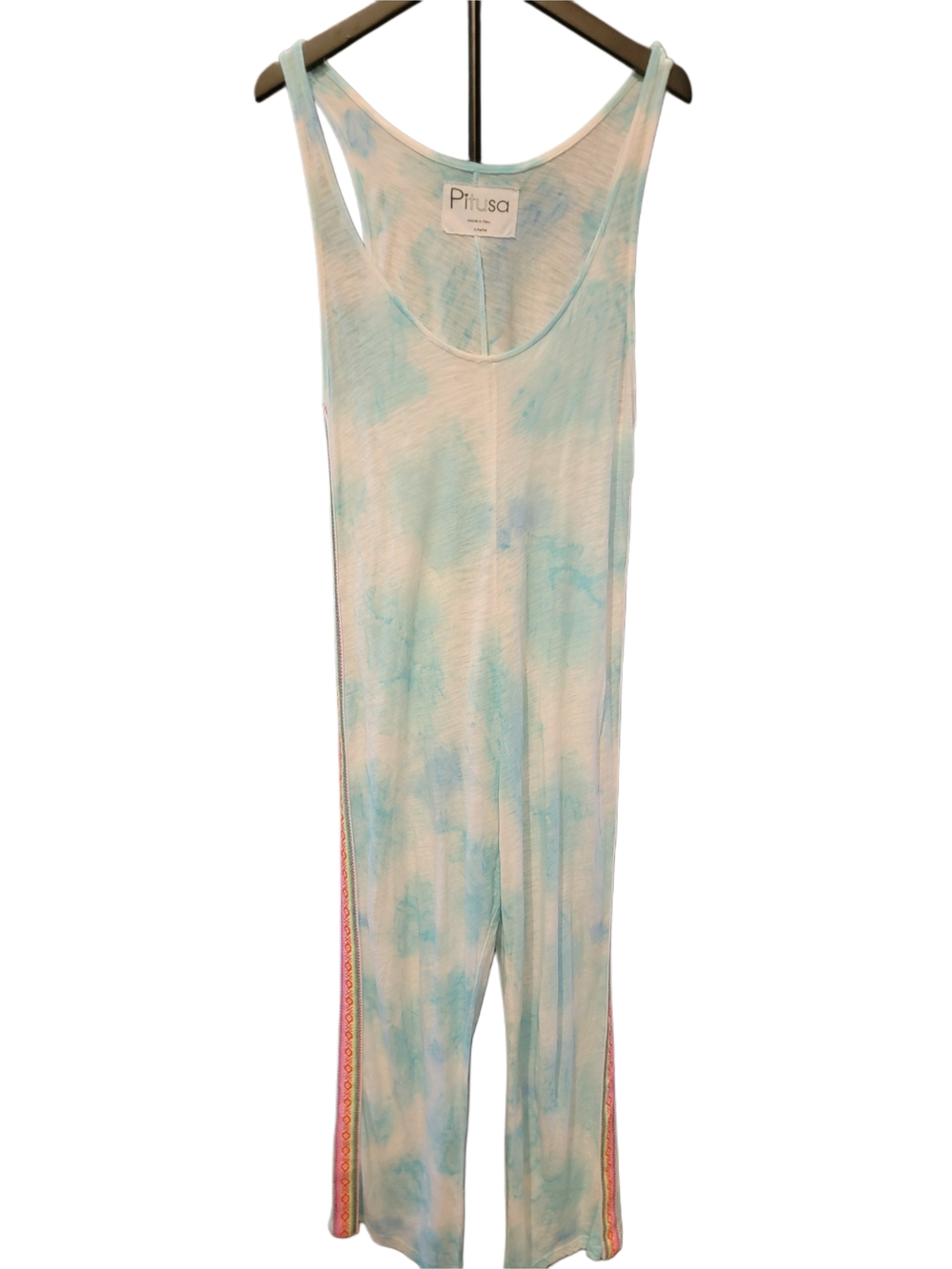 Pitusa Pale Blue and White Tie-Dye Jumpsuit - EUC - XS